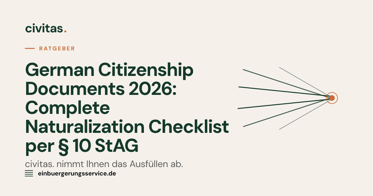 German Citizenship Documents 2026: Complete Naturalization Checklist ...