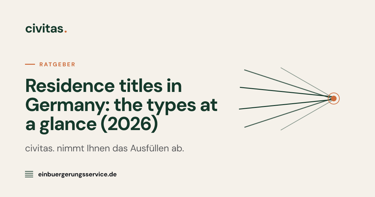 Residence titles in Germany: the types at a glance (2026) · civitas.